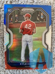 2021 Panini Prizm Red White & Blue #115 Kyle Cody Rookie Rangers RC